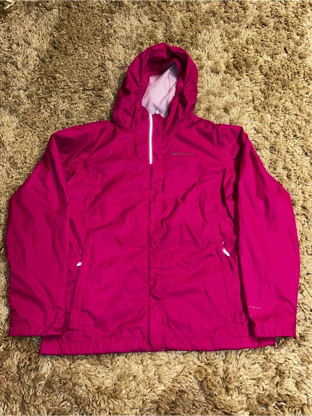 Columbia Girl’s Magenta Hooded Ski Jacket